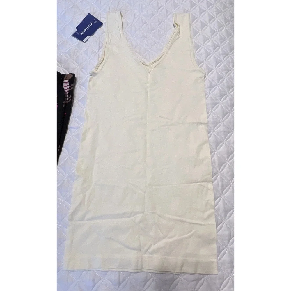 NWT Piphany White Cami Pink Cami Dachshund Dog Black Leggings One Size Fits All